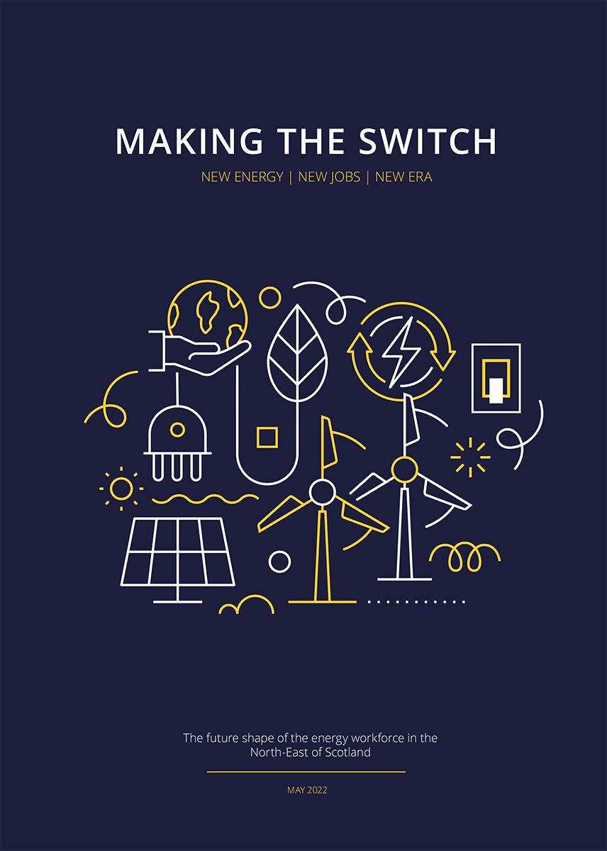 making the switch front cover with eco energy illustration